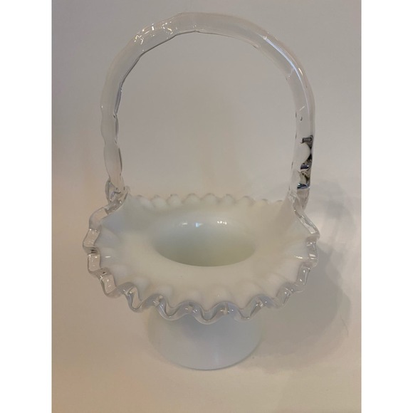 Fenton Silver Crest Ruffled Basket - Picture 5 of 11